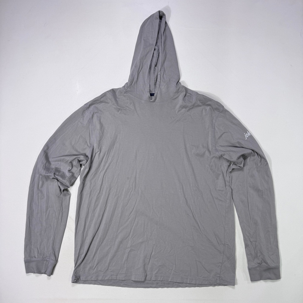 Johnnie-O Men's XL Grey Pullover Hoodie Lightweight Casual Jersey Active Outdoor